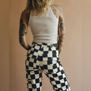 P&Co Service Fatigue Pants - Black Checkerboard